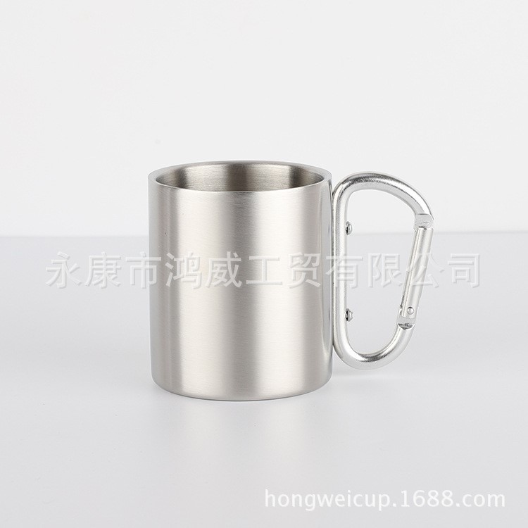 廠家直銷不銹鋼戶外旅行杯便攜式帶鎖扣登山杯啤酒杯 現貨供應