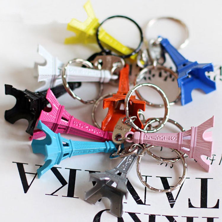 糖果色埃菲爾鐵塔鑰匙扣 裝飾 小禮物 彩色迷你艾菲爾鐵塔