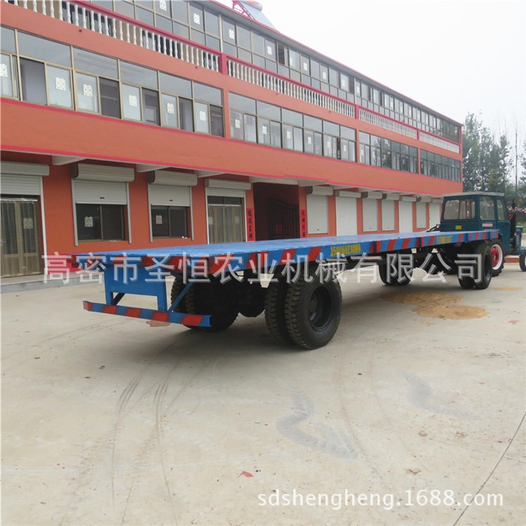 加工定制25噸平板拖車 大空間貨物運(yùn)輸工具車 中轉(zhuǎn)拖車廠家直銷