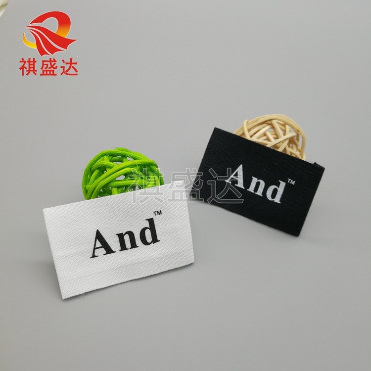 棉帶領標 童裝嘜頭定做 環保網印水洗標 標簽 廠家定制