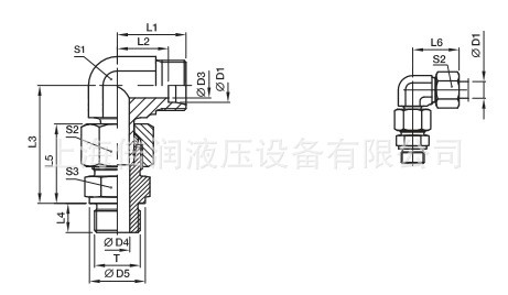 供应派克PARKER EVW-R直角组合接头-英制螺纹金属密封