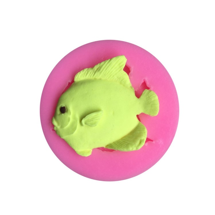 工廠直銷 魚形液態硅膠3d翻糖蛋糕裝飾模 DIY西點焙烘模具現貨