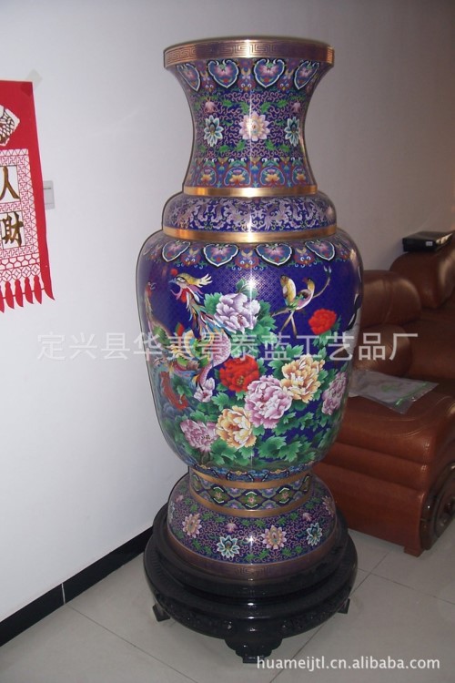 60寸景泰藍大花瓶 銅胎掐絲琺瑯 精品細工大件系列景泰藍廠家直銷