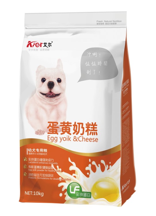 艾爾狗糧蛋黃奶糕1.5kg 泰迪貴賓金毛大中小型通用成幼犬狗糧10kg