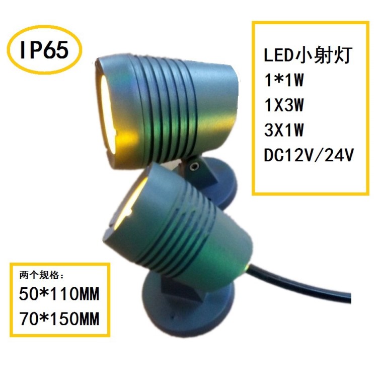 厂家直供 户外防水投光灯 全彩1W 3W小射灯 大功率LED射灯