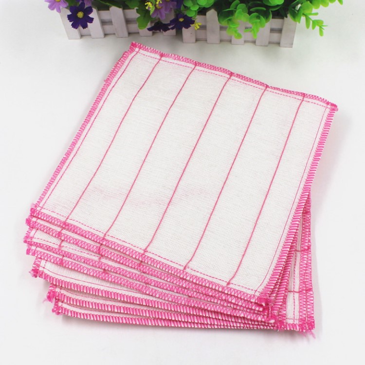 T Z3E06 廠家直銷5層30*30不沾油洗碗巾 木纖維夾棉洗碗布 百潔布