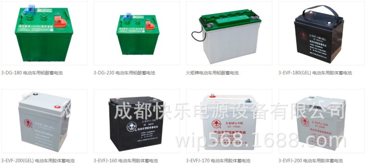 火炬電動車蓄電池 3-EVF-200 膠體免維護(hù)電池 火炬電瓶長壽命