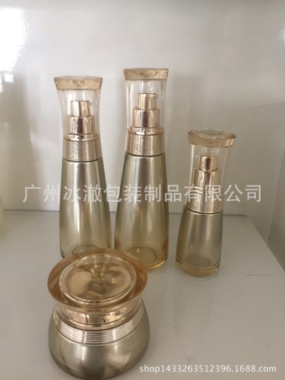 護(hù)膚品現(xiàn)貨套裝瓶 廣州噴涂印刷源頭工廠化妝品包材 優(yōu)正玻璃