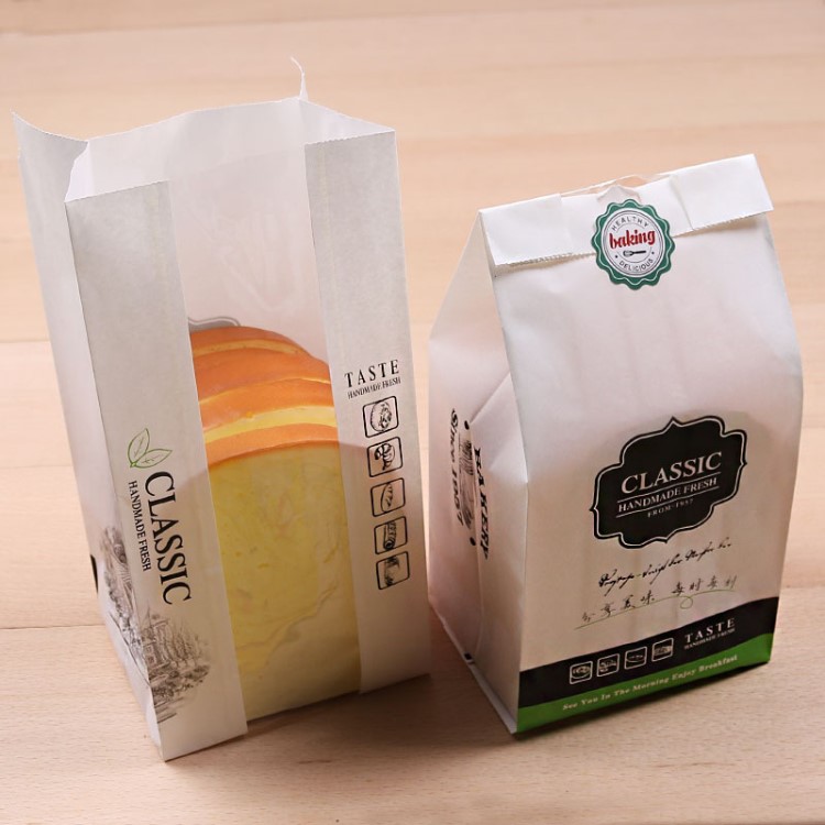 加厚T107開窗牛皮紙面包袋 切片吐司袋 3000個/箱起批