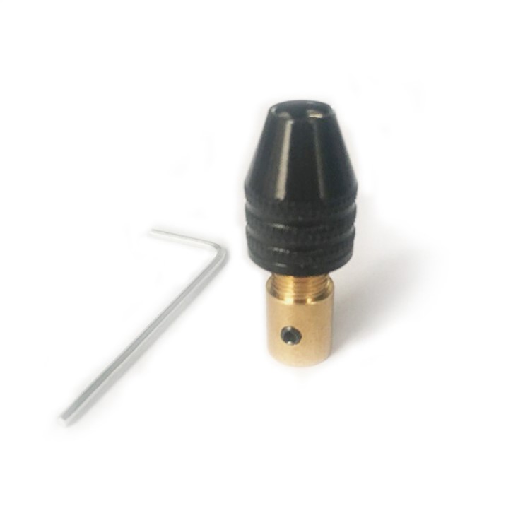 微型電鉆自緊鉆夾頭手電鉆 小電磨木工黃銅鉆夾 中心軸三爪夾頭