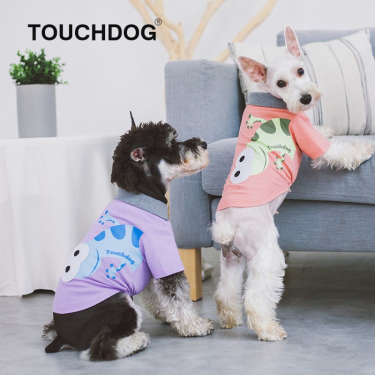 Touchdog它它2019夏装新款变色龙衫泰迪比熊狗狗猫咪棉质衣服清凉