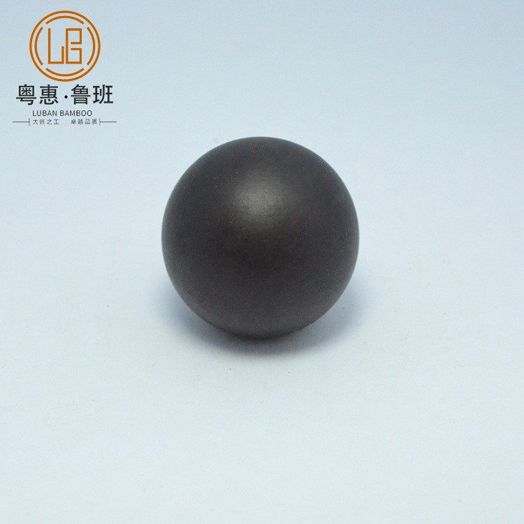 廠家直銷啞光黑實木圓球磨砂黑色圓木球家居衣帽架配件木質圓球