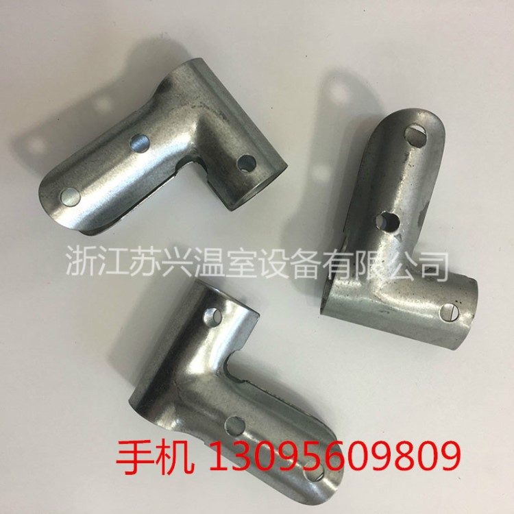 廠家直銷溫室大棚配件--大棚搖門用門包角三通直嘴卡