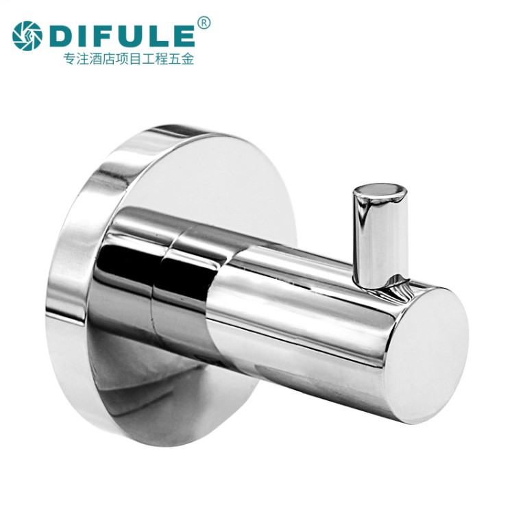 304不銹鋼單衣鉤 免打孔金屬洗手間衣帽鉤酒店賓館浴室掛衣鉤批發