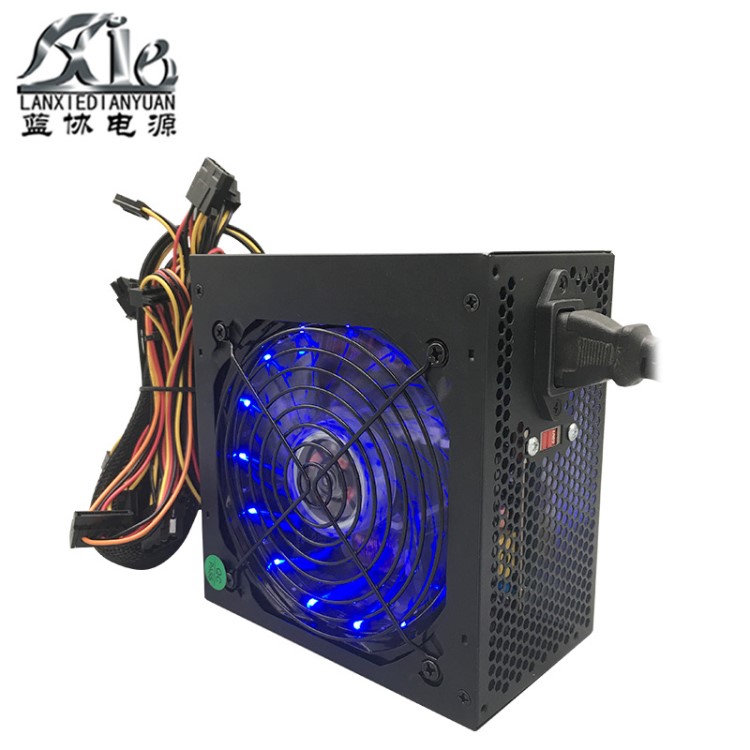 廠(chǎng)家直銷(xiāo)額定400瓦PC電源 黑鐵網(wǎng)LED藍(lán)風(fēng)扇電源 耐用靜音游戲電源