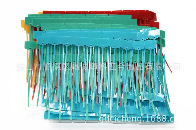 廠家直供 160mm手寫標識塑料封條標牌尼龍扎帶燙印流水號logo封條