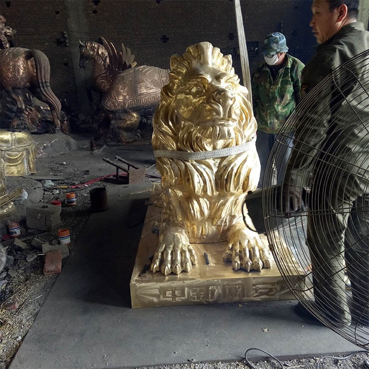 銅雕塑 銅鑄造動物雕像 鎮(zhèn)宅神獸獅子 麒麟貔大型動物工藝品