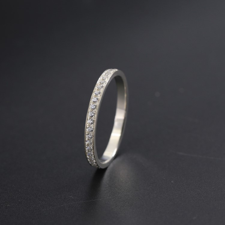 diy手工定制925银戒指满钻皓石指环个性七夕饰品情人节礼物批发