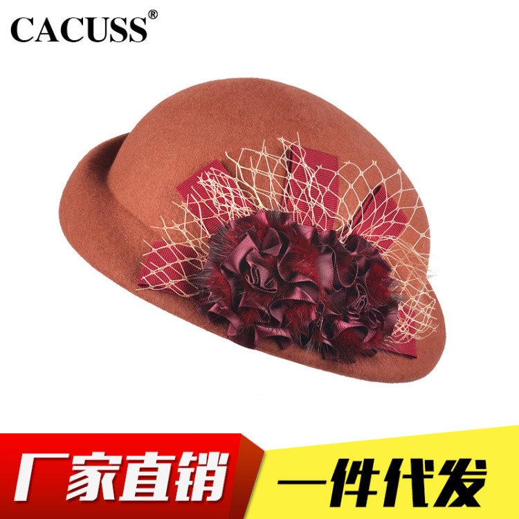 2020帽子定制批發新品秋冬禮帽羊毛呢時尚潮帽子女士冬季帽子