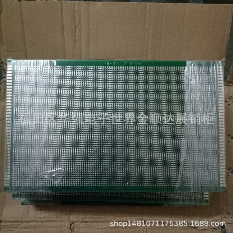 18*30CM 1.6厚 2.54 雙面噴錫板 萬用電路板洞洞 綠油纖維板