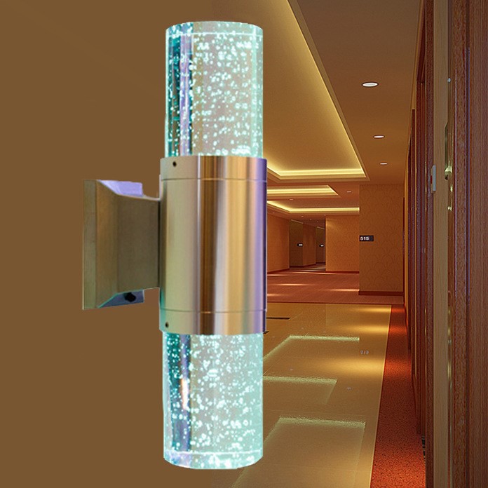 LED水晶壁燈氣泡水晶柱床頭燈客廳壁燈酒吧酒店背景過道走廊壁燈