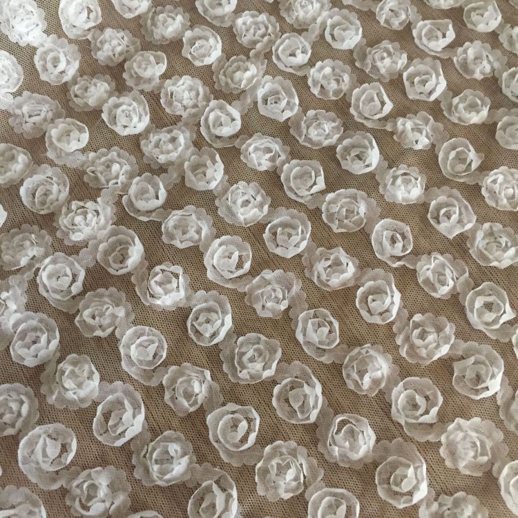 盤帶繡花/網布雪紡盤帶立體繡 童裝娃娃裙玩具裙裝婚紗禮服面輔料
