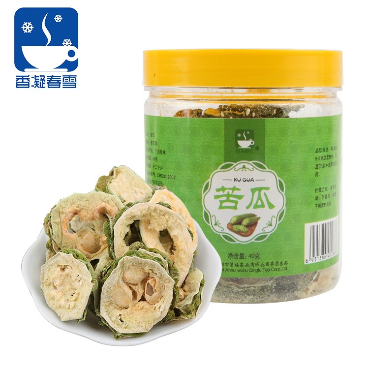 廠家直銷清涼換季花草茶 罐裝花果茶 色澤清涼苦瓜片茶40g/罐加工