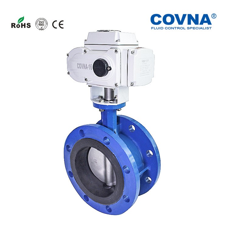 廠家直銷 COVNA 電動法蘭球閥 智能開關型 鑄鐵+304板材質