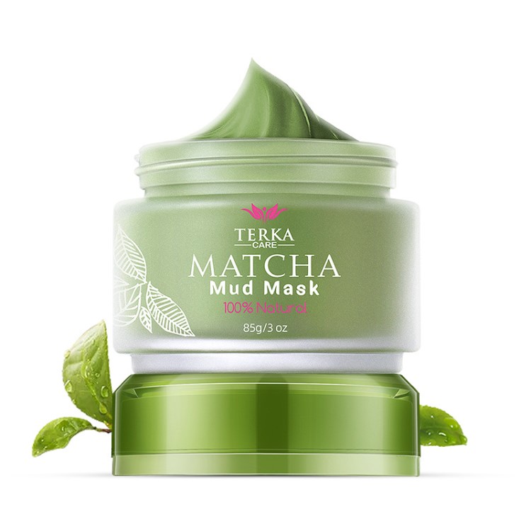 TERKA龍井抹茶綠泥面膜matcha 保濕補水 廠家跨境貨源 英文包裝