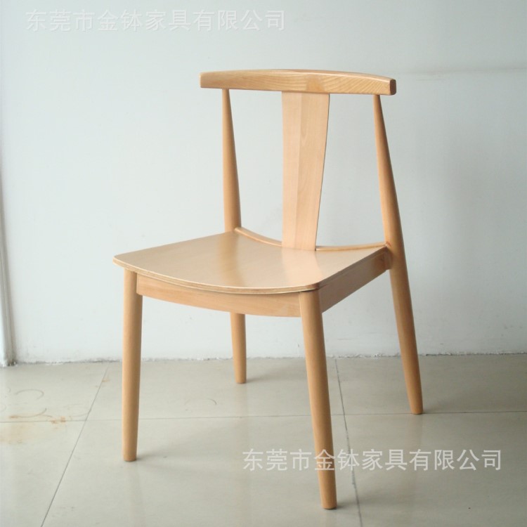 簡約休閑實木餐椅 咖啡廳奶茶店餐椅 實木家具定制JB-W580H