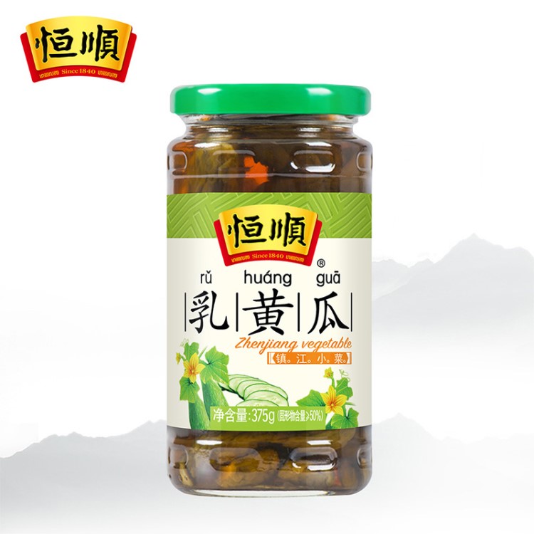 【鎮江特產】恒順乳黃瓜 醬菜 下飯小菜375g*12瓶整箱