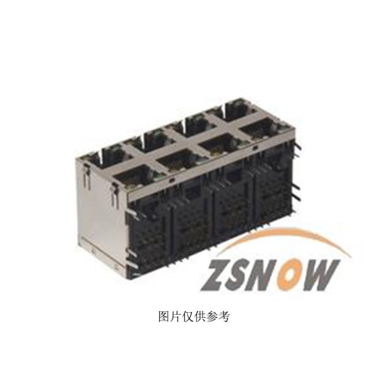 厂家8孔RJ45 2*4 连接器 不带灯 不带屏蔽 穿孔式直角