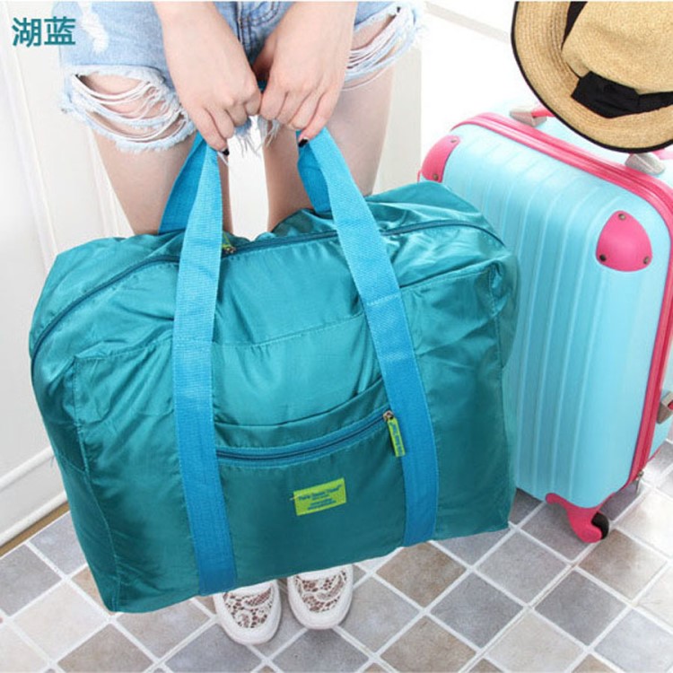 韓版差旅防水牛津折疊式旅行收納包 旅游收納袋 提花包衣服整理袋