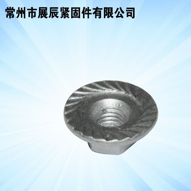 現(xiàn)貨供應(yīng)QC/T864六角法蘭面帶齒左牙螺母 M5汽車(chē)緊固件六角螺帽