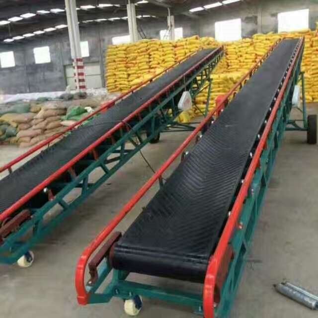小型輸送機裝車卸貨家用流水線皮帶防滑傳送帶折疊升降式輸送帶