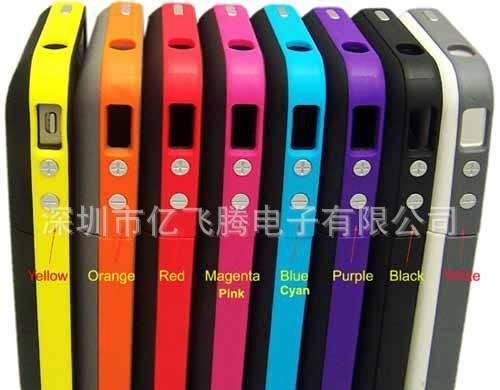 工廠直銷 iphone4G\4s背夾電池 蘋果4背夾電池 果汁包裝移動電源
