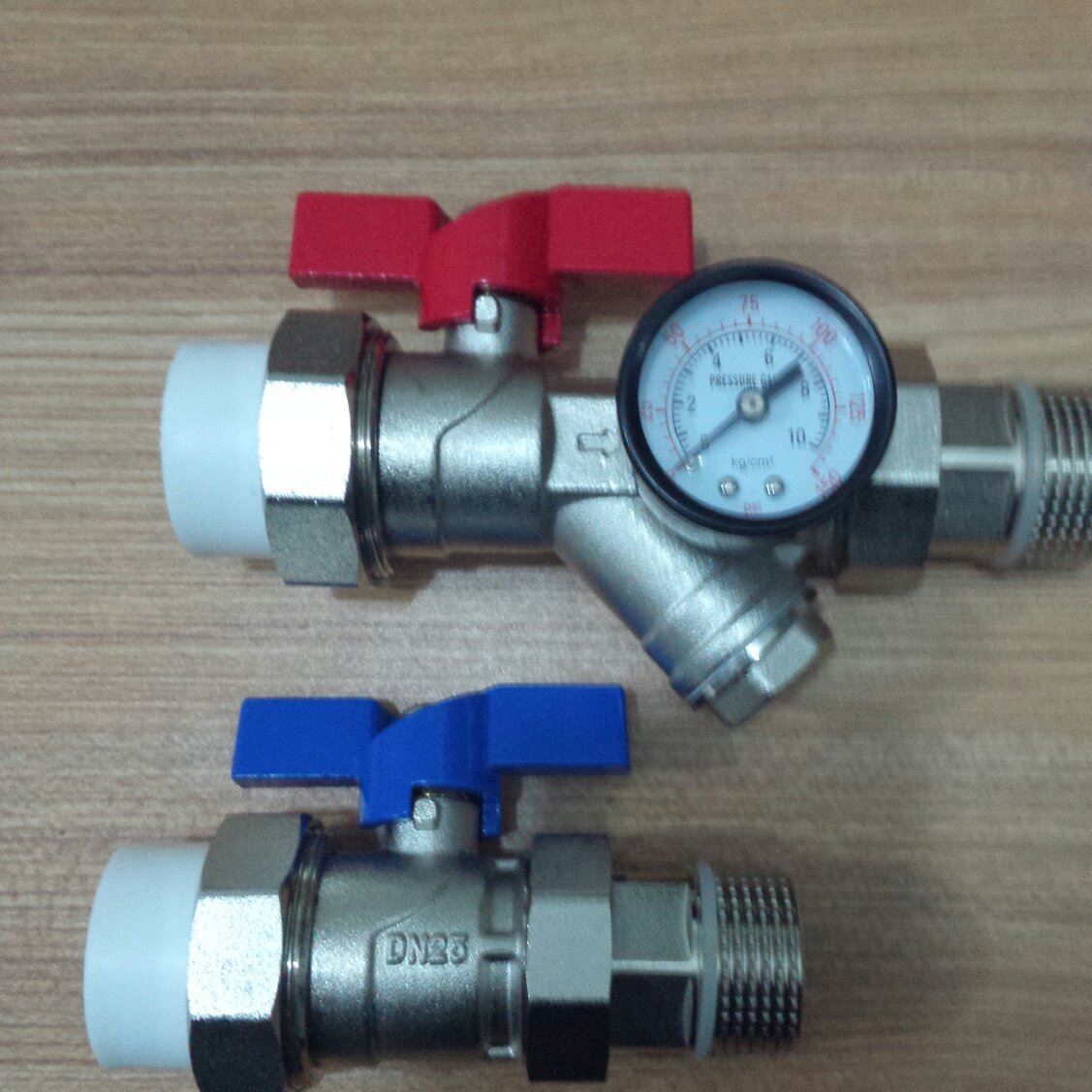 多功能帶表過濾器活接球閥 PPR分水器進水閥 回水閥 分水器套閥