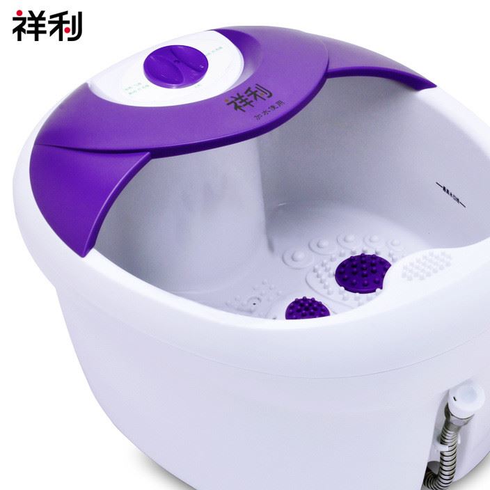 祥利7111足浴盆加熱氣泡振動(dòng)按摩洗腳盆足浴器泡腳桶電熱恒溫桶