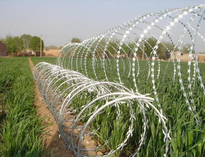 厂家批发刀片刺绳防攀爬防盗刺线带刺铁丝镀锌铁蒺藜蛇腹网