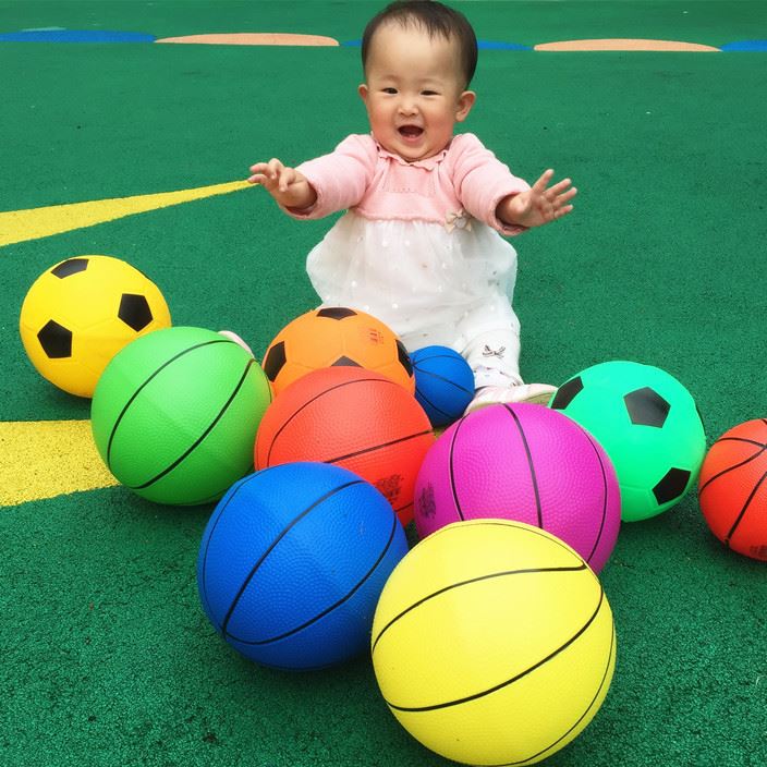 寶寶兒童球類玩具 籃球小皮球幼兒園拍拍充氣球西瓜球批發(fā)