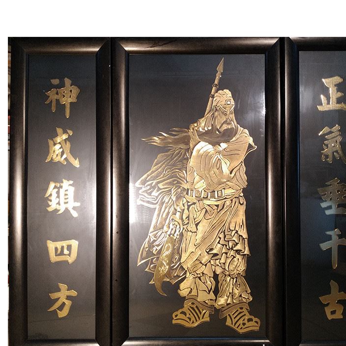 風(fēng)水畫玄關(guān)客廳招財風(fēng)水鎮(zhèn)宅玄關(guān)裝飾銅板畫武財神關(guān)公