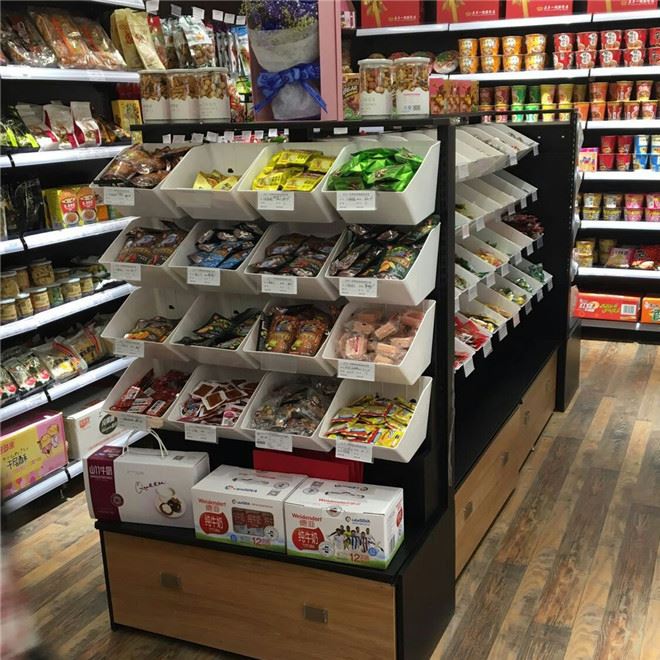 休閑食品零食貨架散稱食品一掃光老婆大人貨架便利店超市賣場貨架