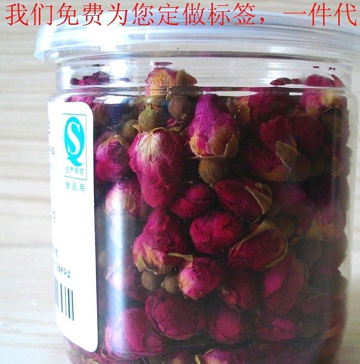 天然玫瑰花茶 花草茶保健茶 凈重70g 易拉罐裝 休閑零食 食品批發(fā)