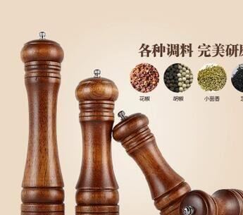 胡椒研磨器 木質(zhì)5寸8寸10寸 手動(dòng)花椒磨胡椒磨鹽磨 陶瓷芯胡椒磨