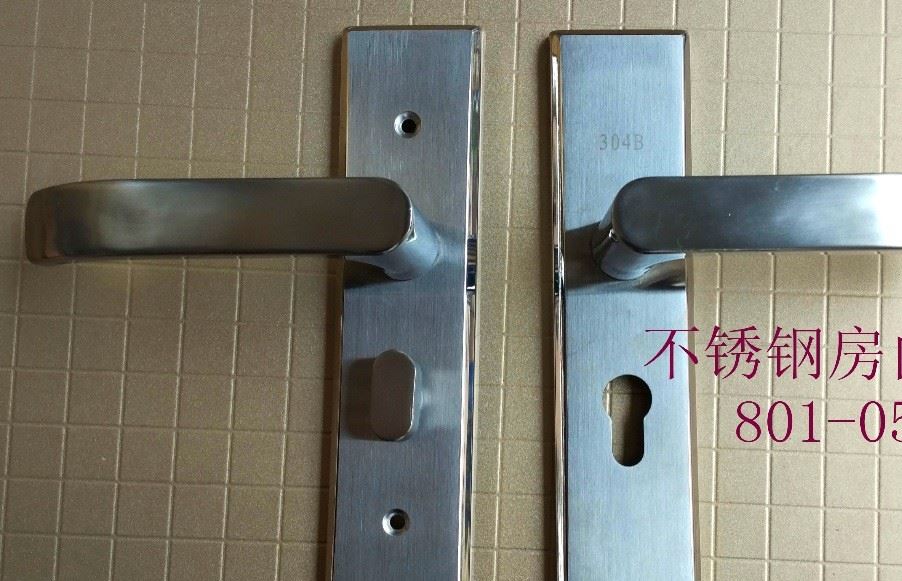 不銹鋼801-05款通用房間門木門執(zhí)手鎖配小50大50單舌三叉鎖芯