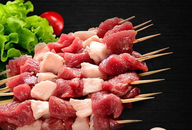 新疆内蒙古鲜冻羊肉串500g烧烤专用