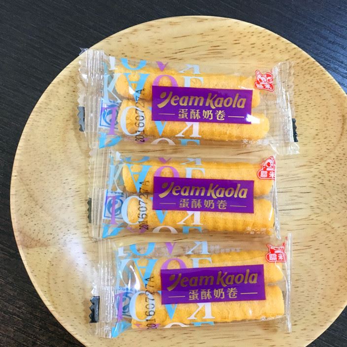 新款美味耶米熊蛋酥奶卷4kg/箱雞蛋卷牛奶夾心餅干酥餅休閑零食