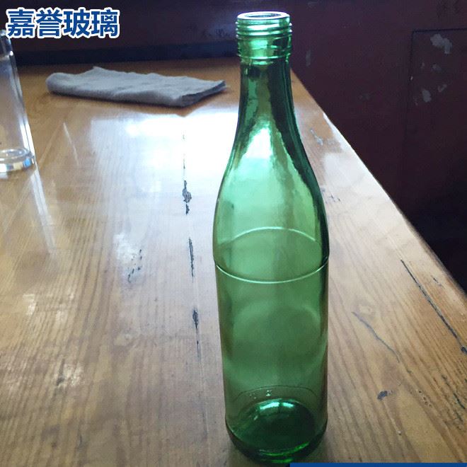 啤酒玻璃瓶透明酒瓶綠色玻璃啤酒瓶子 廠家定制