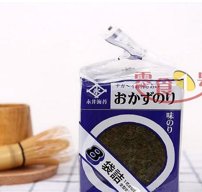 日本零食品永井低盐海苔 天然健康紫菜8袋装24g(150g) 1096