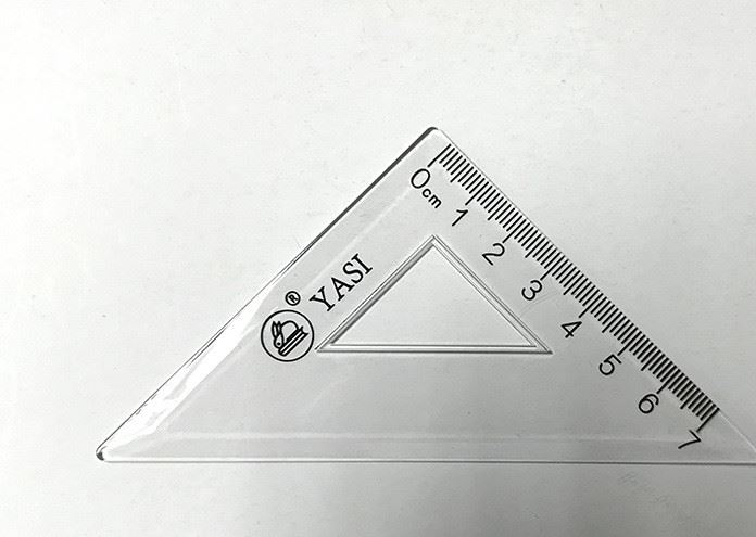 办公直角三角尺量角器2件套绘图带量角器仪尺办公用品